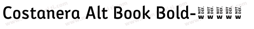 Costanera Alt Book Bold字体转换
